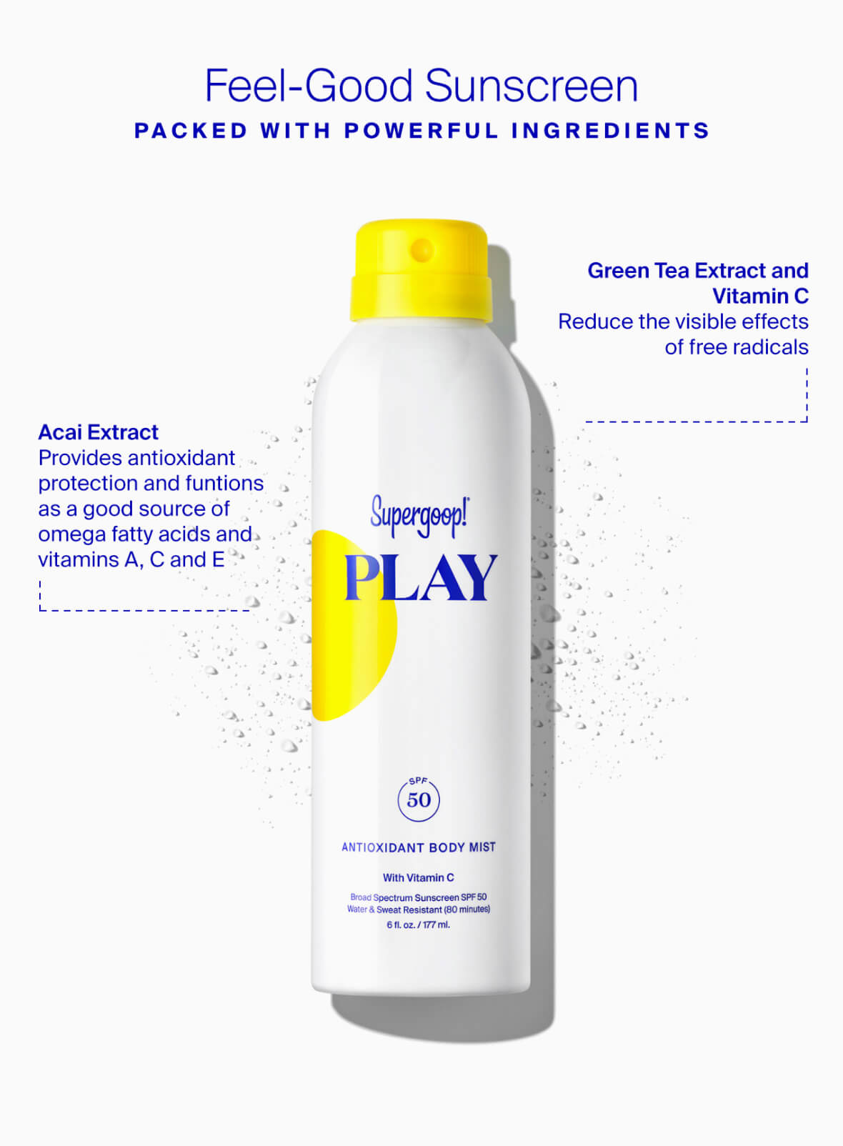 PLAY Antioxidant Body Mist SPF 50 with Vitamin C